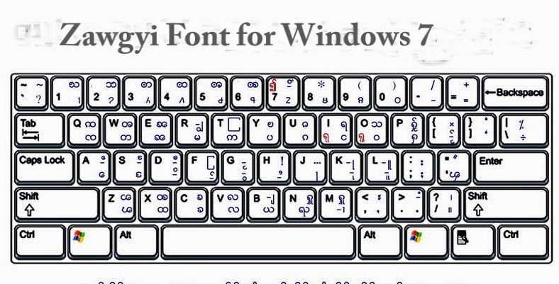 zawgyi one font for window 7